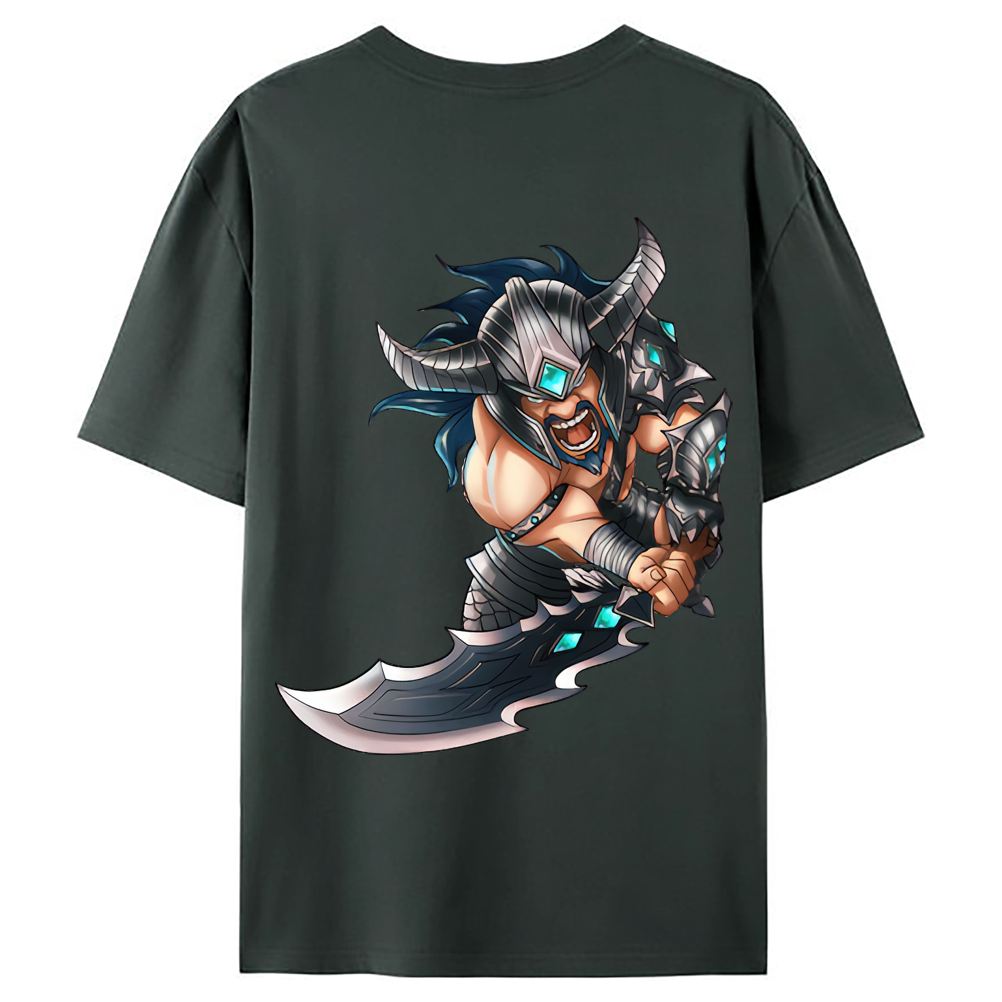 （画像用） リーグ・オブ・レジェンド League of Legends LOL 綿100％ メンズ半袖Tシャツ（バックプリント） 通気性